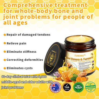 Turonu™ Bee Venom&Turmeric Arthritis Therapy Cream(👩‍🔬Specializing in orthopedic conditions and joint pain)💨