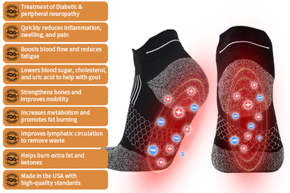 Baicloud Micro-vibration Massage Module Ionic Fiber Repair Socks 🧦【🔥Last day - 80% OFF🔥】